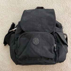 Kipling Black Nylon Backpack with multiple pockets
